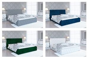 Pikowane łóżko z zagłówkiem 160x200 Loban 2X - 36 kolorów