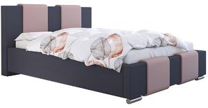 Dwuosobowe łóżko tapicerowane 140x200 Lamar 3X - 36 kolorów