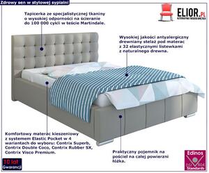 Tapicerowane łóżko dwuosobowe 140x200 Elber 2X - 36 kolorów