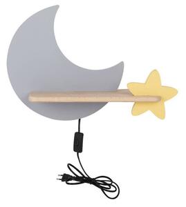 Kinkiet MOON szary LED 1x5W 250lm wym:27,5x39,5x12cm IP20 Candellux