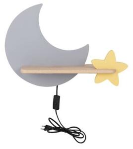 Kinkiet MOON szary LED 1x5W 250lm wym:27,5x39,5x12cm IP20 Candellux