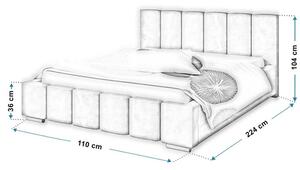 Tapicerowane łóżko 90x200 Galbano 2X - 36 kolorów