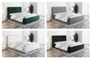 Pikowane łóżko z pojemnikiem 160x200 Loran 2X - 36 kolorów