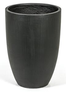 Doniczka okrągła, 50 x 50 x 70 cm, cementowa, czarna