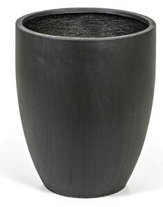Doniczka okrągła, 50 x 50 x 61 cm, cementowa, czarna