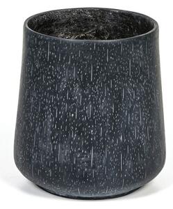 Doniczka walcowa, 49 x 49 x 50 cm, fiberclay, czarna