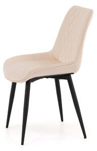 EMWOmeble Krzesło tapicerowane beżowe ▪️ BELINI (DC-6020) ▪️ welurowe