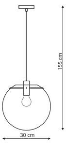 Puerto lampa wisząca duża czarna LP-004/1P L BK Light Prestige