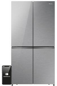 Lodówka HISENSE RQ758N4SGIE1 MD Side by Side No Frost 178.5cm Srebrna Wi-Fi ConnectLife My Fresh Choice Metal Cooling