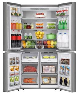 Lodówka HISENSE RQ758N4SGIE1 MD Side by Side No Frost 178.5cm Srebrna Wi-Fi ConnectLife My Fresh Choice Metal Cooling