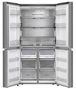 Lodówka HISENSE RQ758N4SGIE1 MD Side by Side No Frost 178.5cm Srebrna Wi-Fi ConnectLife My Fresh Choice Metal Cooling