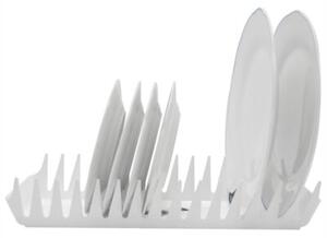 Stojak ociekacz na talerze plastikowy biały 39 cm