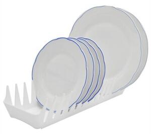 Stojak ociekacz na talerze plastikowy biały 39 cm