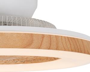 Wentylator sufitowy drewniany z diodami LED i pilotem - Climo Oswietlenie wewnetrzne