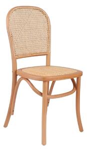 Krzesło drewniane Viki light, rattanowe, boho, do jadalni
