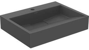 Mexen Ava umywalka nablatowa z konglomeratu 1/O 50 x 38 cm, czarna - 23015071