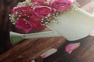 Obraz róże w doniczce