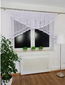 Dwuwarstwowa firana z siateczki ozdobiona gipiurÄ