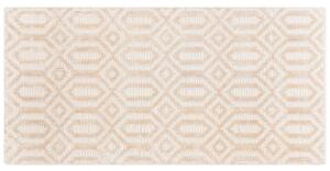 Nowoczesny dywan z wiskozy geometryczny wzór 80 x 150 cm beżowy Adatepe Beliani
