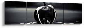 Obraz czarnego jabłka (170x50 cm)