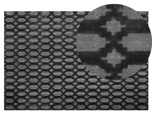 Nowoczesny dywan tkany ręcznie szary wiskoza geometryczny 140 x 200 cm Cizre Beliani