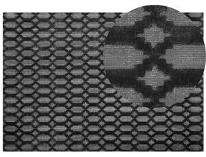 Nowoczesny dywan tkany ręcznie szary wiskoza geometryczny 160 x 230 cm Cizre Beliani