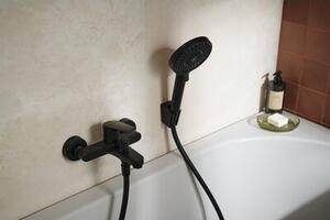 Bateria wannowa natynkowa KFA ARMATURA Otava 5554-010-81 Czarny mat