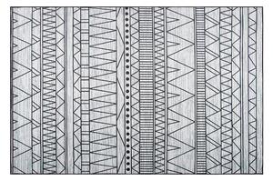Nowoczesny dywan do salonu 140 x 200 cm z nadrukiem czarno-szary Keban Beliani