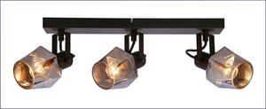 Czarna lampa sufitowa trzypunktowa w stylu loft - Z054-Muso