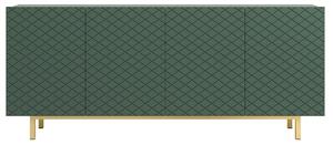 Komoda czterodrzwiowa Scalia II 190 4D - labrador mat / złoty stelaż