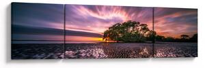 Obraz plaży o zachodzie słońca (170x50 cm)