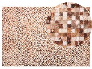 Dywan nowoczesny patchwork geometryczny 140x200 cm brązowy Torul Beliani