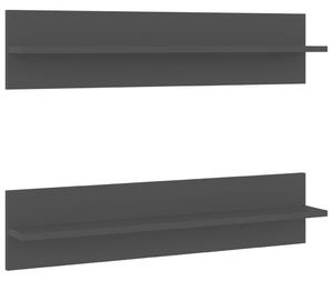 Półki ścienne, 2 szt., czarne, 80 x 11,5 x 18 cm, płyta wiórowa