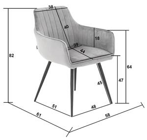 EMWOmeble Krzesło do jadalni szary DC-0082-6