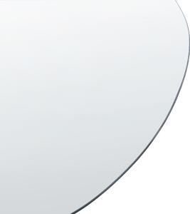 Dekoracyjne owalne lustro ścienne bez ramy 40 x 65 cm srebrne Aubagne Beliani