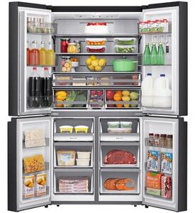 Lodówka HISENSE RQ758N4SBFE MD Side by Side No Frost 178.5 Czarna Wi-Fi ConnectLife My Fresh Choice Metal Cooling
