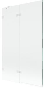 Mexen Lunar parawan nawannowy 2-skrzydłowy lewy 110 x 150 cm, transparent, biały - 897-110-100-20-00-L