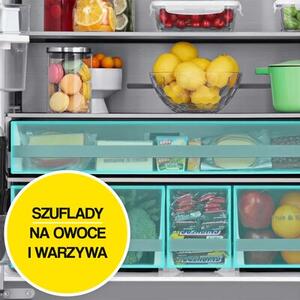 Lodówka HISENSE RQ758N4SBFE MD Side by Side No Frost 178.5 Czarna Wi-Fi ConnectLife My Fresh Choice Metal Cooling