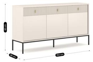 Komoda Kaszmir Ryflowana MARCOS Glamour Do Salonu Sypialni