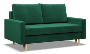 Sofa rozkÅadana, MILO, velvet, 152x92x92 cm, butelkowa zieleÅ | TYLETEGOTU