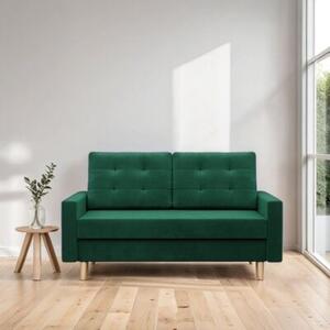 Sofa rozkÅadana, MILO, velvet, 152x92x92 cm, butelkowa zieleÅ | TYLETEGOTU