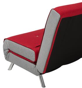 Sofa rozkładana czerwona futon tapicerowana funkcja spania 1-osobowa Farris Beliani