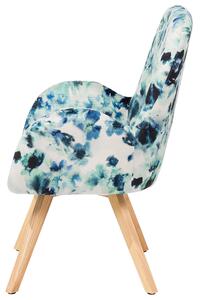 Nowoczesny fotel tapicerowany siedzisko poliester do salonu w kwiaty Bjarn Beliani