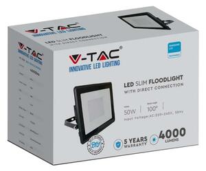 Projektor LED V-TAC 50W SAMSUNG CHIP Czarny Z MUFĄ VT-158 3000K 4000lm 5 Lat Gwarancji