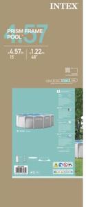 Basen ogrodowy stelażowy Prism Frame 457x122 cm INTEX 26726 ND
