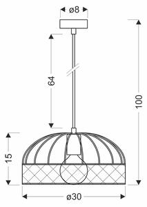 Czarna lampa wisząca w stylu industrialnym - T033 - Dargin
