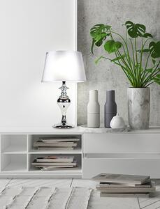 Klasyczna lampa stołowa ze srebrnym abażurem - T030 - Tokis