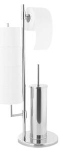 Stojak WC Estiva Round Chrome chromowany 3w1 uchwyt na papier rolki i szczotka WC 1 szt