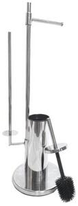 Stojak WC Estiva Round Chrome chromowany 3w1 uchwyt na papier rolki i szczotka WC 1 szt