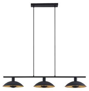 Lampa Wisząca Lindby, Narisara, ściemnialny, czarny, salon, metal, nowoczesny